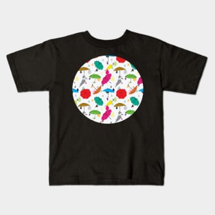 Raindrops and Umbrella Kids T-Shirt